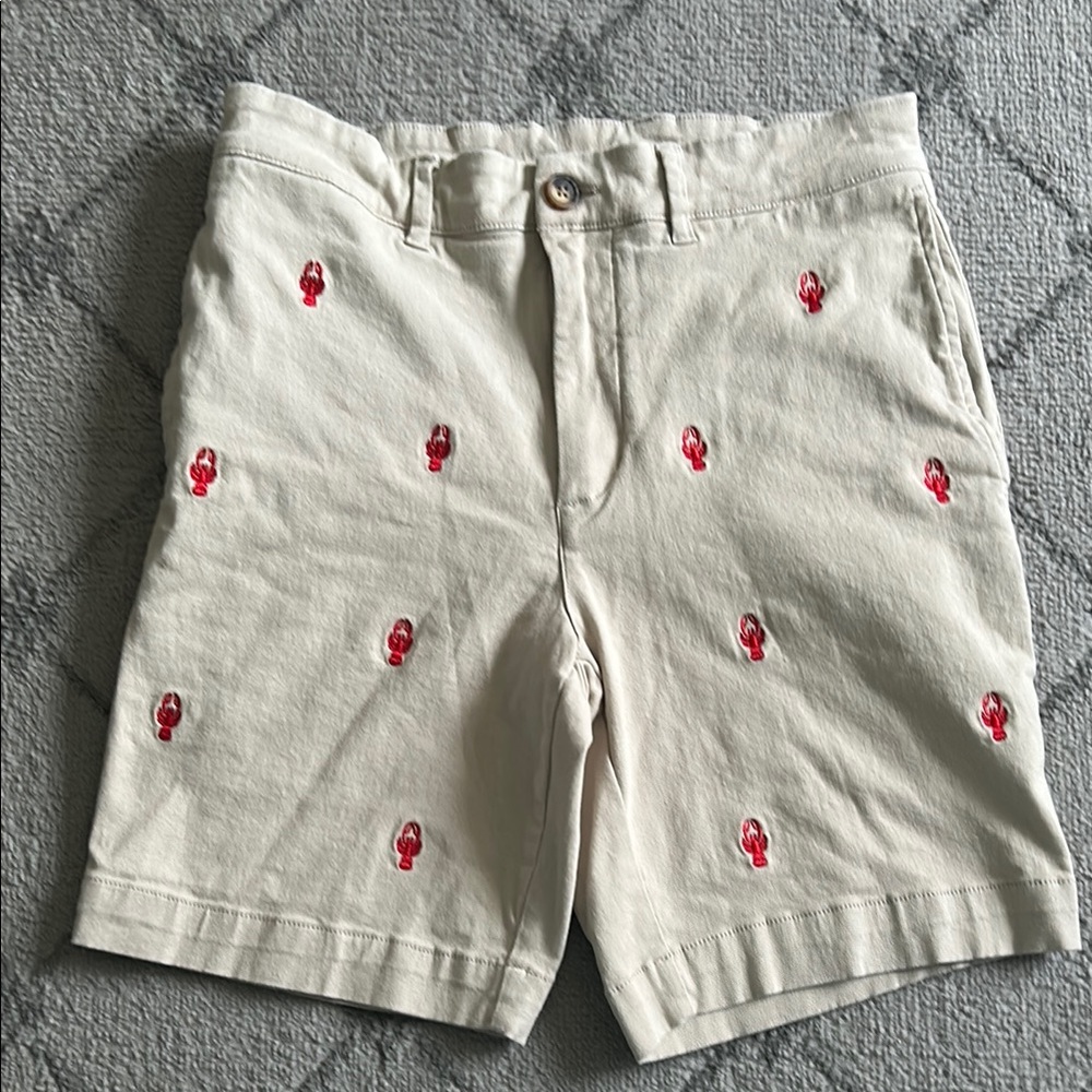 Men's Washed Stoned & Beaten Red Embroidered Lobster
